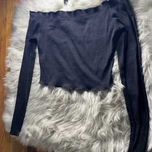 Black Off the shoulder long sleeve